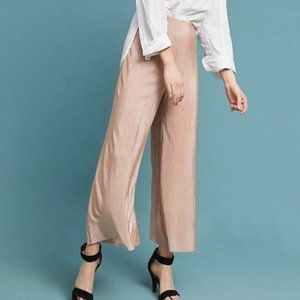 Anthropologie Cream Wide Leg Pants